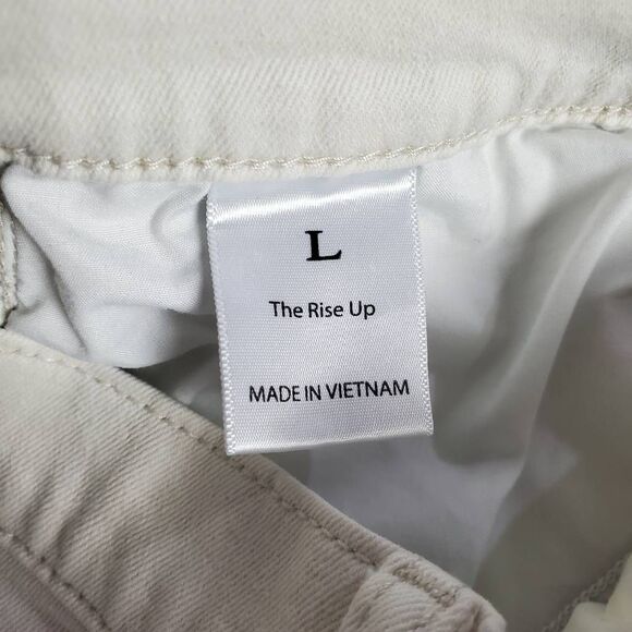 Willow & Root Women’s White Denim Cutoff Shorts Size Large Raw Hem - Picture 4 of 6